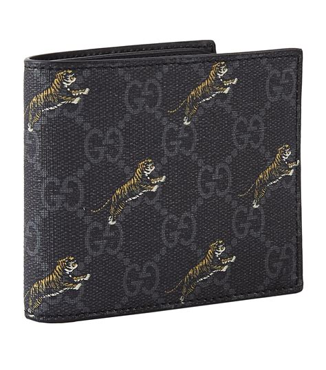 gucci grained leather bifold wallet|Gucci men's wallet tiger.